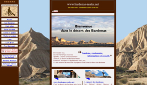Site internet du désert des Bardenas.
